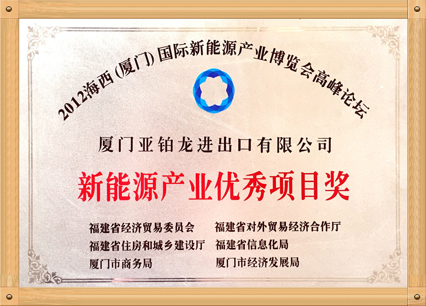 新能源产业优秀项目奖